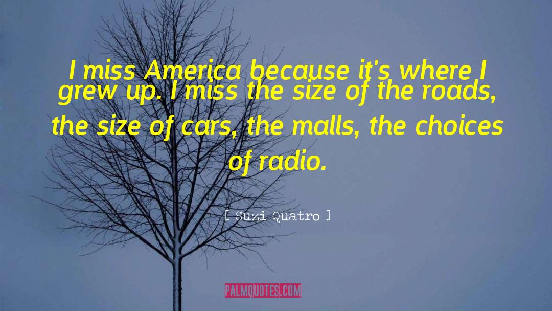 Suzi Quatro Quotes: I miss America because it's