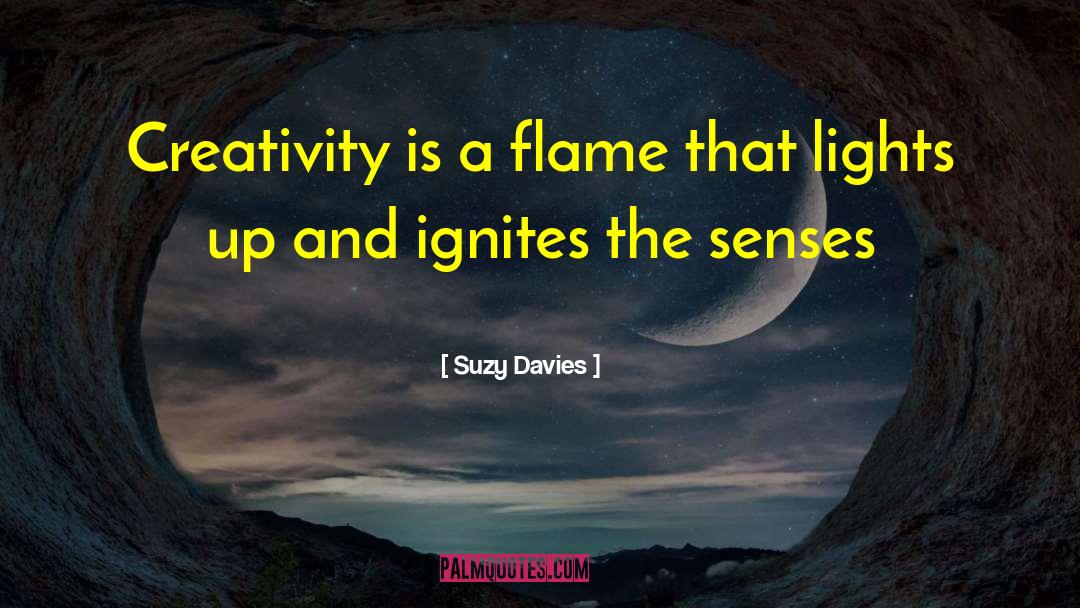 Suzy  Davies Quotes: Creativity is a flame that