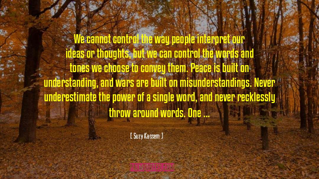 Suzy Kassem Quotes: We cannot control the way