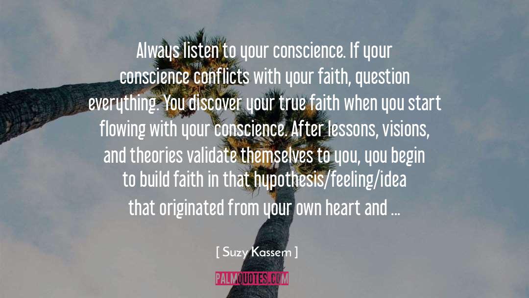 Suzy Kassem Quotes: Always listen to your conscience.