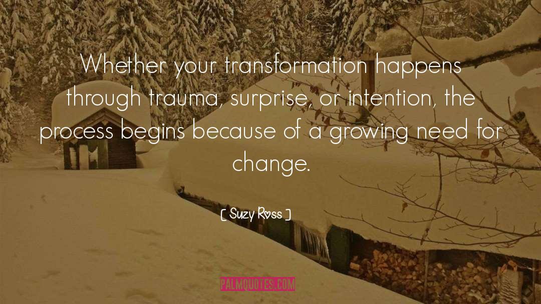 Suzy Ross Quotes: Whether your transformation happens through