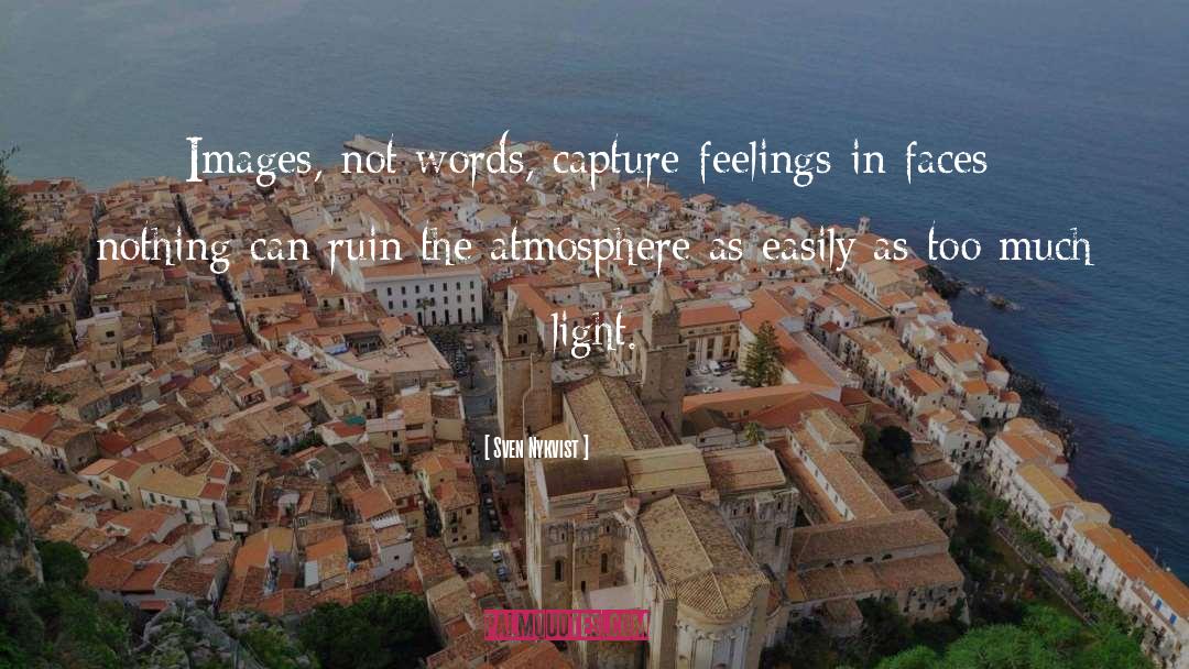 Sven Nykvist Quotes: Images, not words, capture feelings