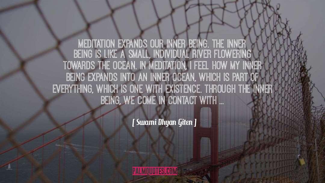 Swami Dhyan Giten Quotes: Meditation expands our inner being.