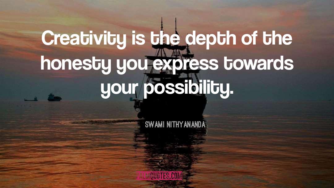 Swami Nithyananda Quotes: Creativity is the depth of