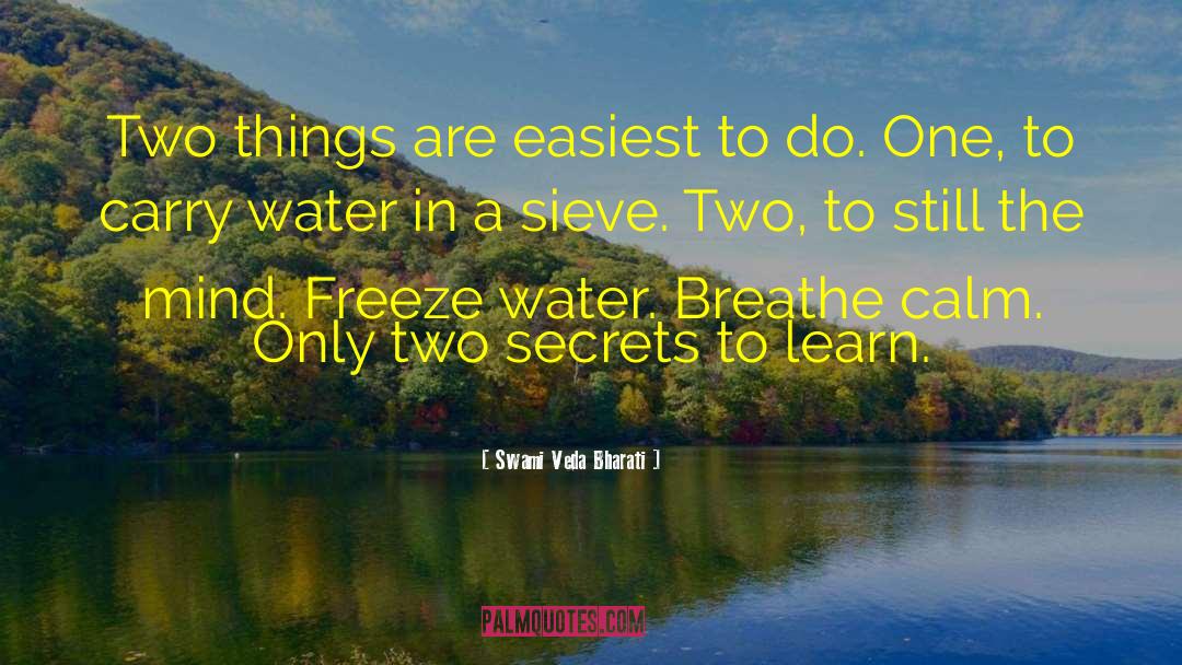 Swami Veda Bharati Quotes: Two things are easiest to
