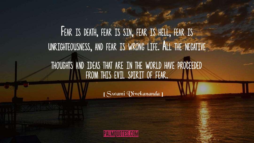 Swami Vivekananda Quotes: Fear is death, fear is