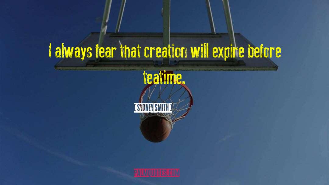 Sydney Smith Quotes: I always fear that creation
