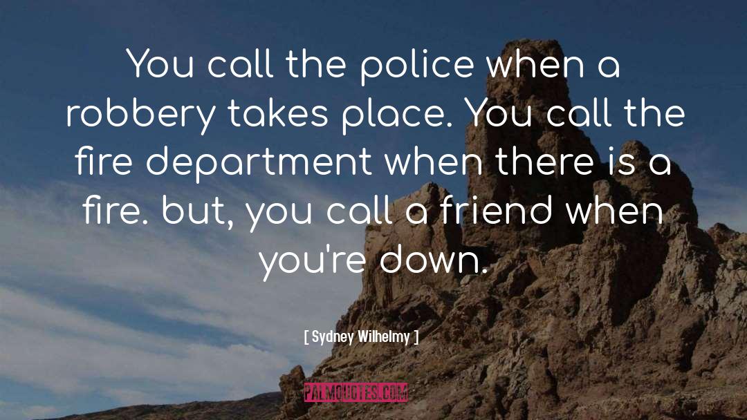 Sydney Wilhelmy Quotes: You call the police when