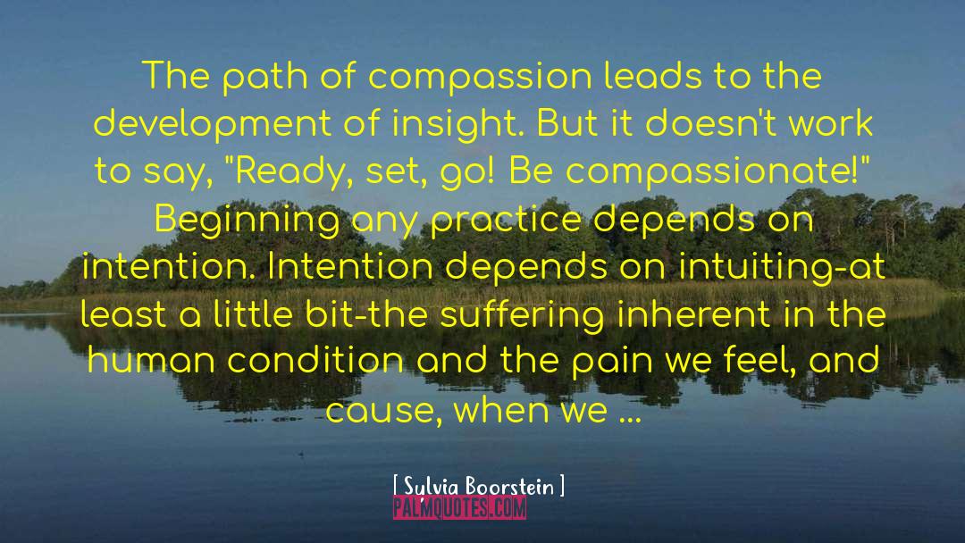 Sylvia Boorstein Quotes: The path of compassion leads