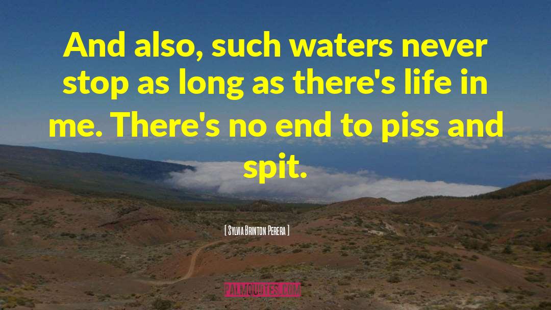 Sylvia Brinton Perera Quotes: And also, such waters never