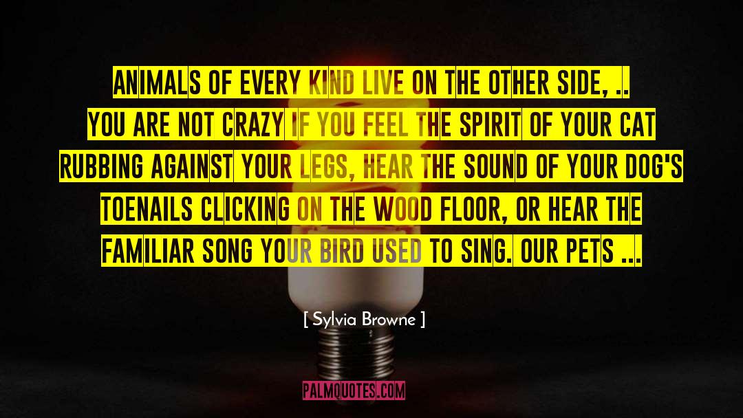 Sylvia Browne Quotes: Animals of every kind live