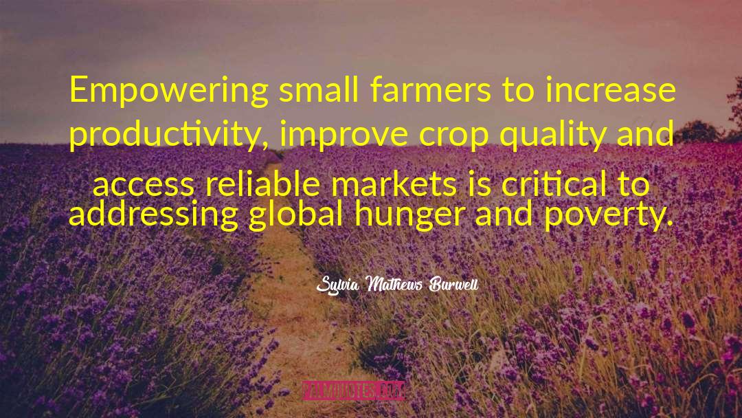 Sylvia Mathews Burwell Quotes: Empowering small farmers to increase