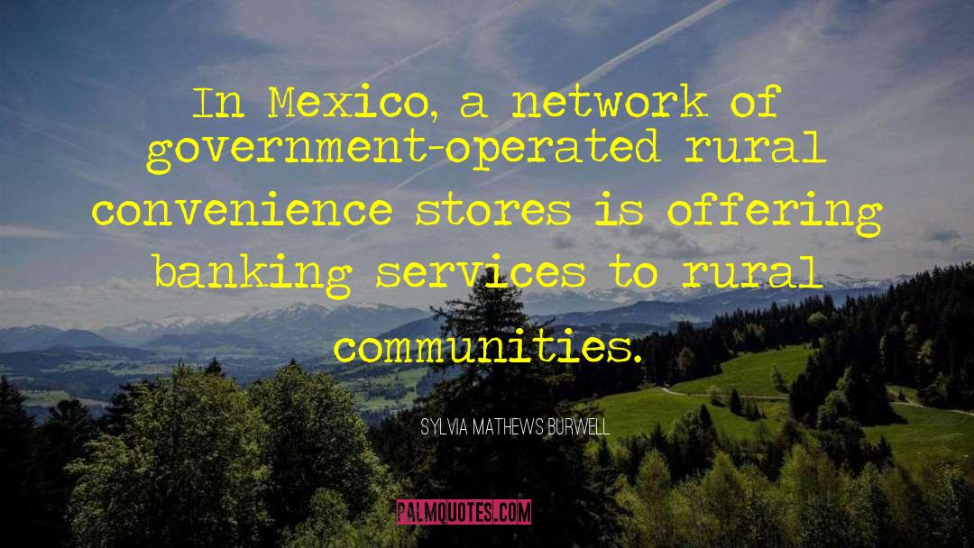 Sylvia Mathews Burwell Quotes: In Mexico, a network of