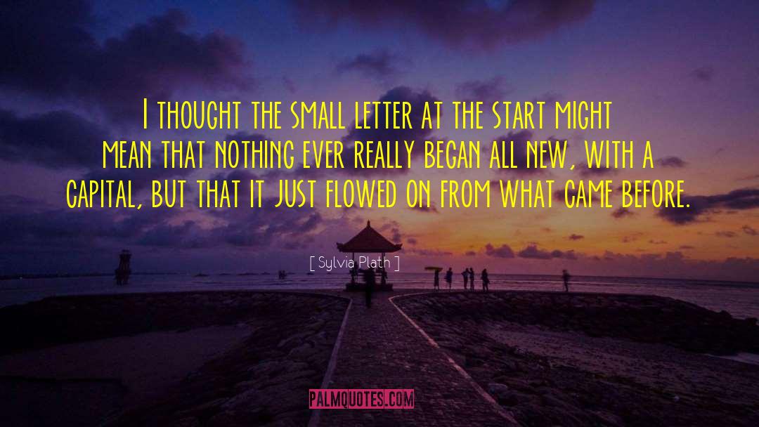 Sylvia Plath Quotes: I thought the small letter