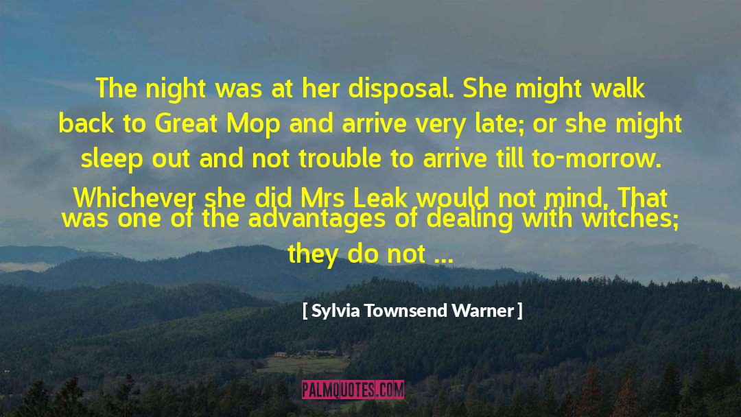 Sylvia Townsend Warner Quotes: The night was at her