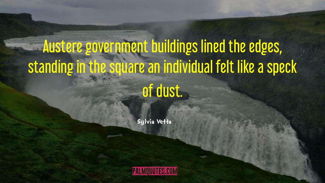 Sylvia Vetta Quotes: Austere government buildings lined the