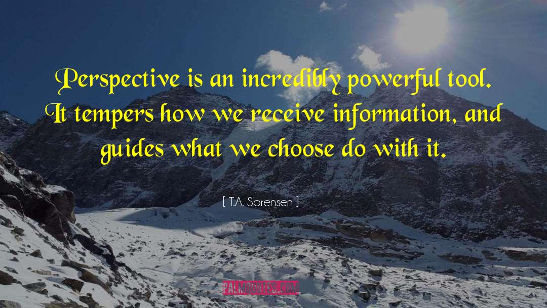 T.A. Sorensen Quotes: Perspective is an incredibly powerful