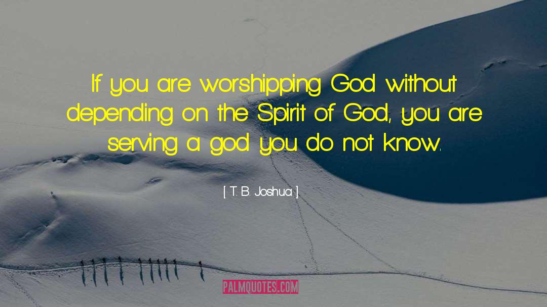 T. B. Joshua Quotes: If you are worshipping God