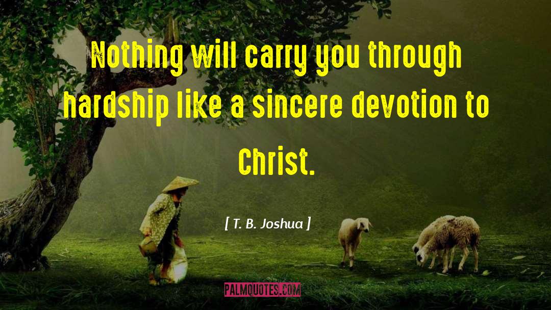 T. B. Joshua Quotes: Nothing will carry you through