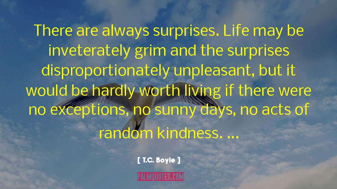 T.C. Boyle Quotes: There are always surprises. Life