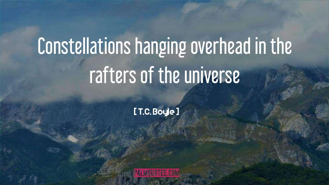 T.C. Boyle Quotes: Constellations hanging overhead in the