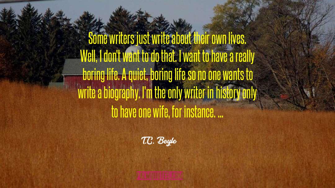 T.C. Boyle Quotes: Some writers just write about