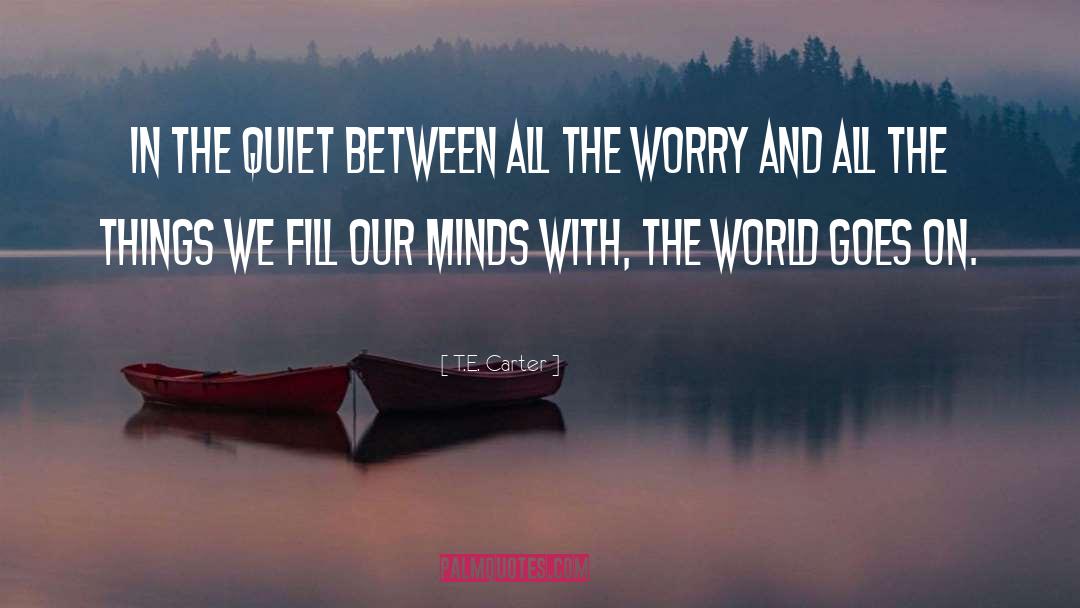 T.E. Carter Quotes: In the quiet between all