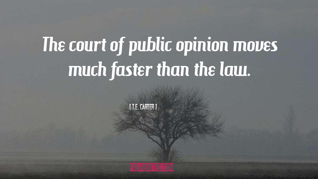 T.E. Carter Quotes: The court of public opinion