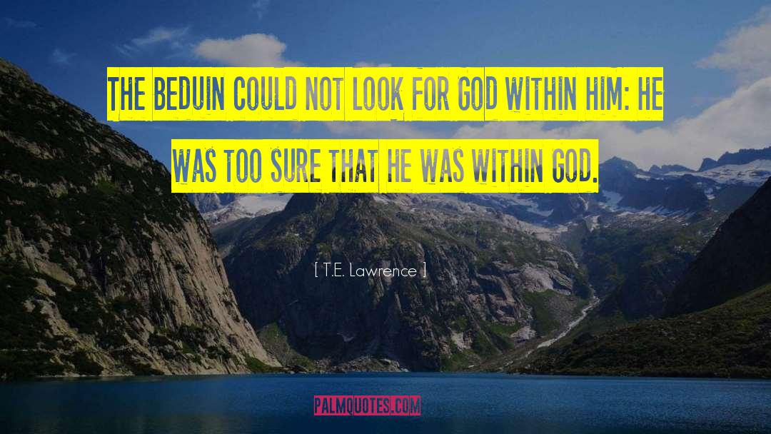 T.E. Lawrence Quotes: The Beduin could not look