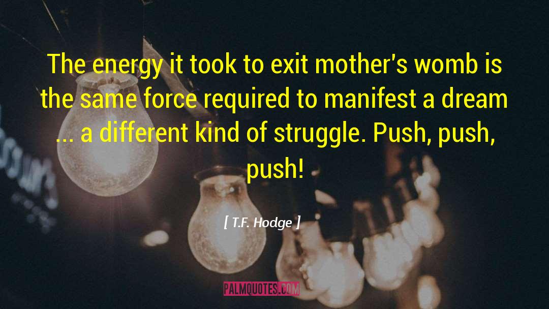 T.F. Hodge Quotes: The energy it took to