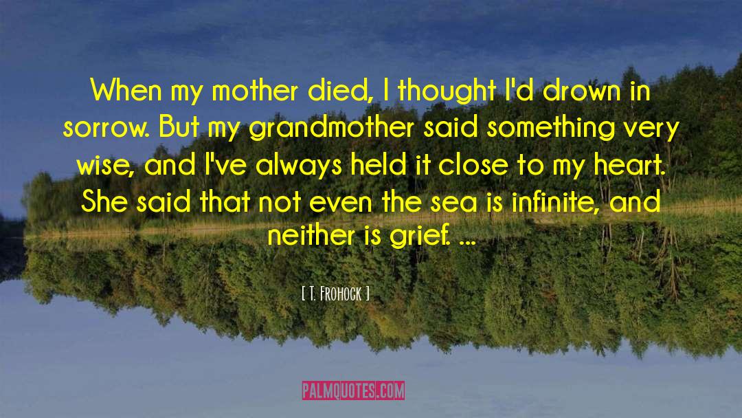 T. Frohock Quotes: When my mother died, I