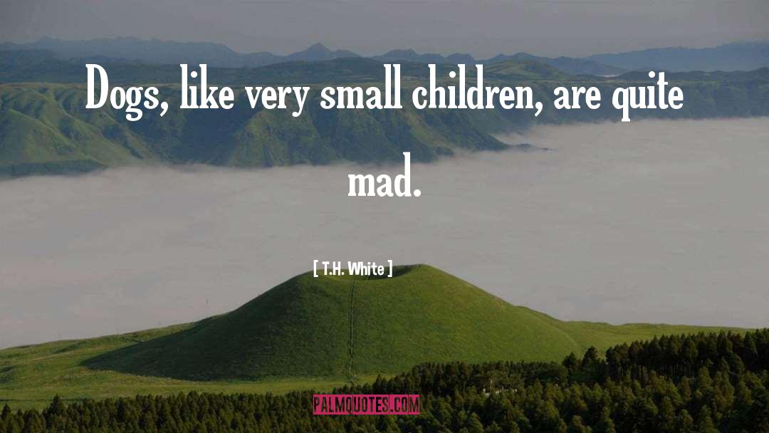 T.H. White Quotes: Dogs, like very small children,