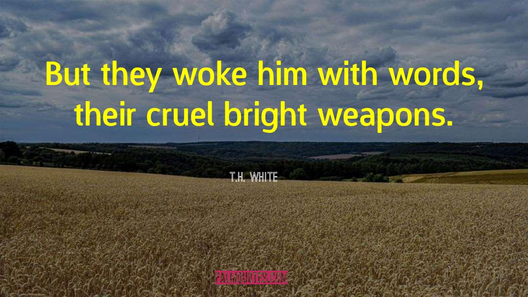 T.H. White Quotes: But they woke him with