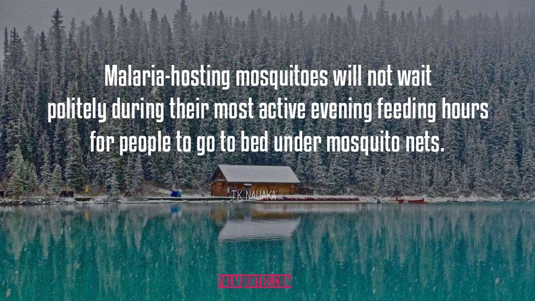 T.K. Naliaka Quotes: Malaria-hosting mosquitoes will not wait