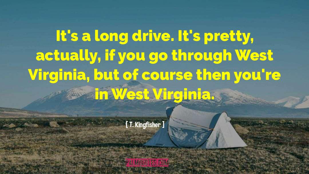 T. Kingfisher Quotes: It's a long drive. It's