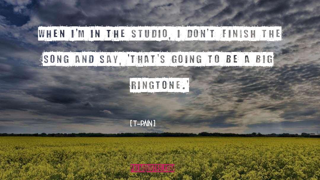 T-Pain Quotes: When I'm in the studio,