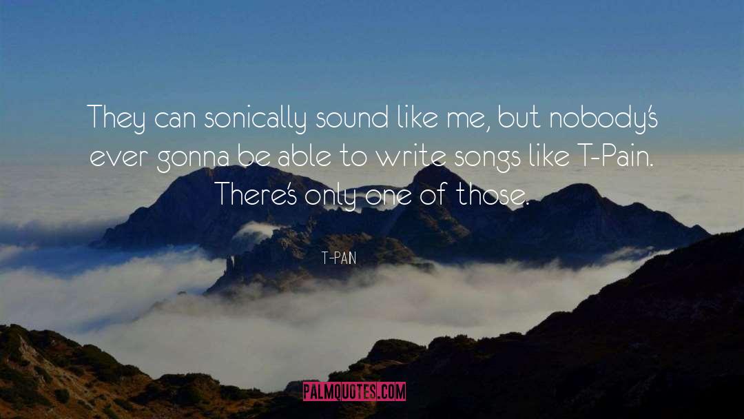 T-Pain Quotes: They can sonically sound like