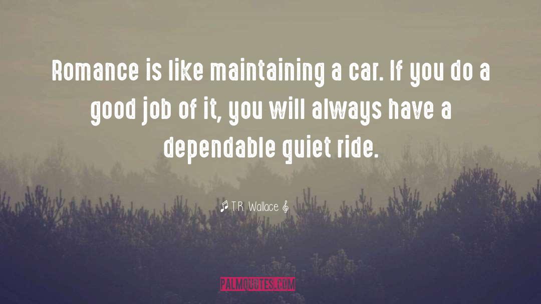 T.R. Wallace Quotes: Romance is like maintaining a