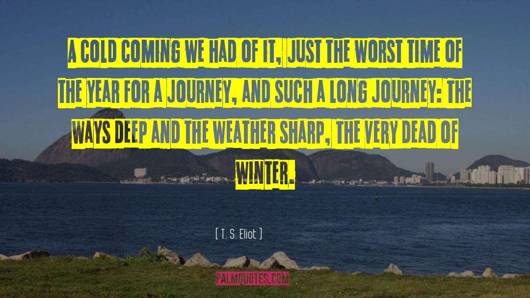 T. S. Eliot Quotes: A cold coming we had