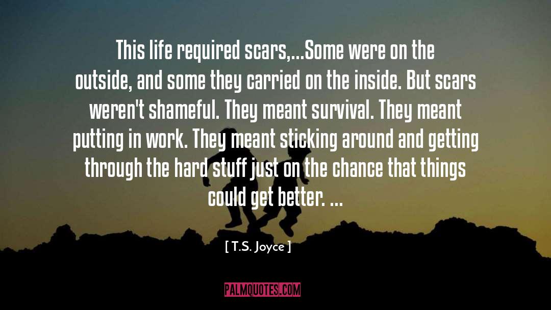 T.S. Joyce Quotes: This life required scars,...<br />Some
