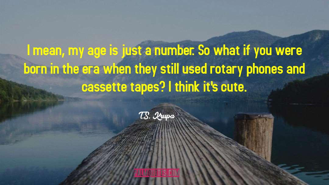 T.S. Krupa Quotes: I mean, my age is