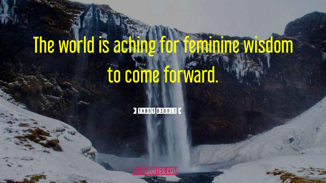 Tabby Biddle Quotes: The world is aching for