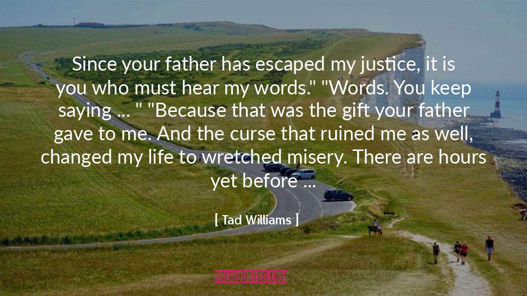 Tad Williams Quotes: Since your father has escaped