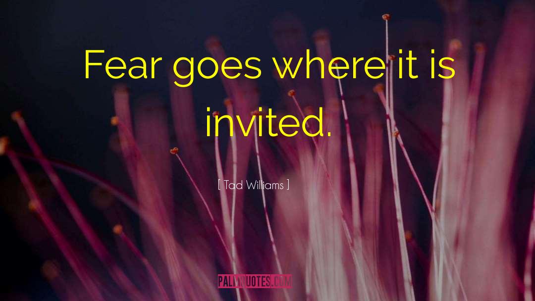 Tad Williams Quotes: Fear goes where it is