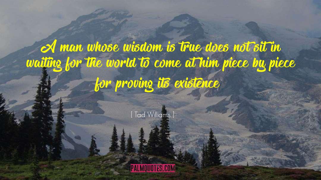 Tad Williams Quotes: A man whose wisdom is