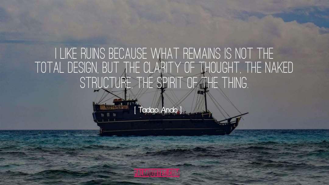 Tadao Ando Quotes: I like ruins because what
