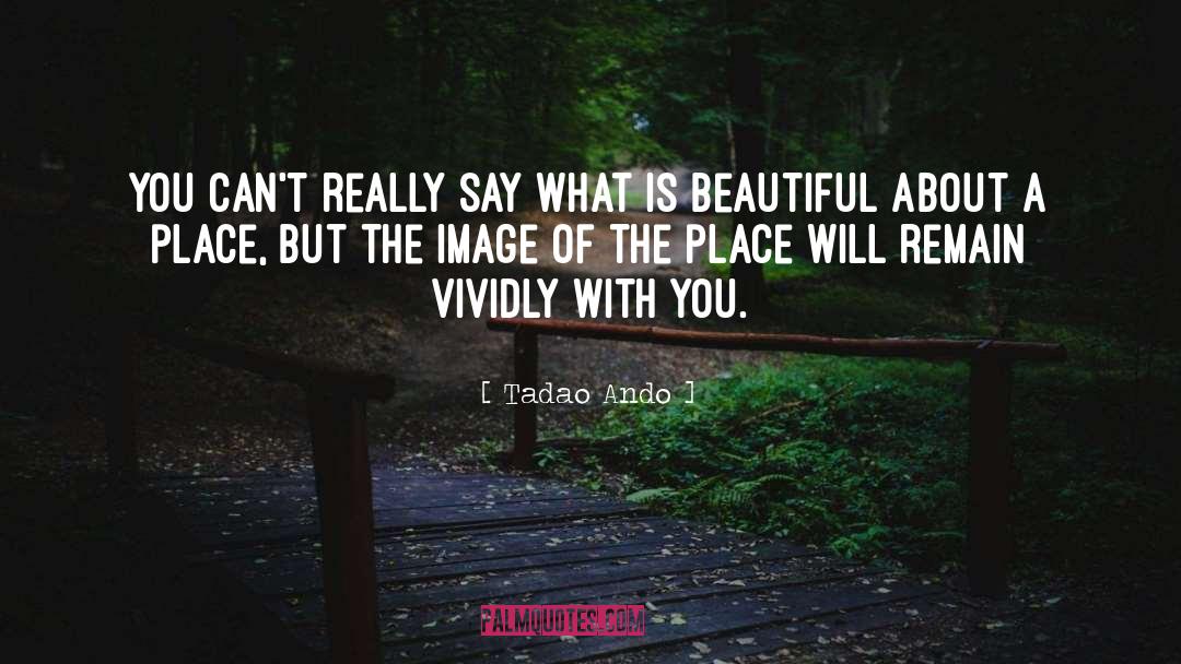 Tadao Ando Quotes: You can't really say what