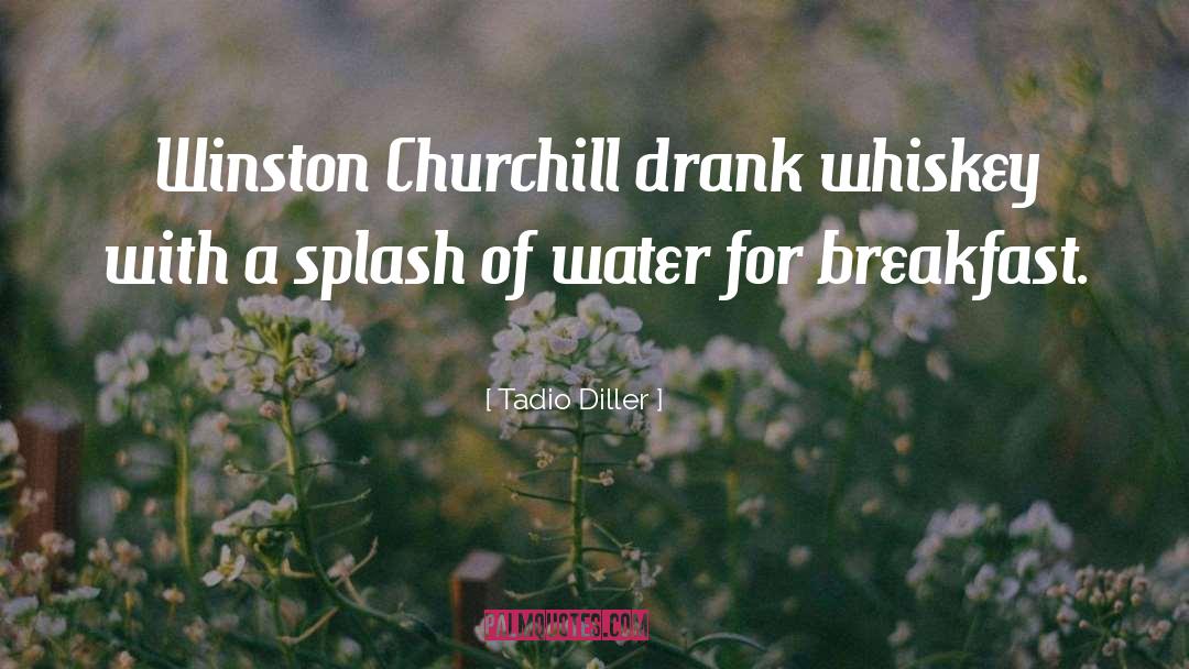 Tadio Diller Quotes: Winston Churchill drank whiskey with
