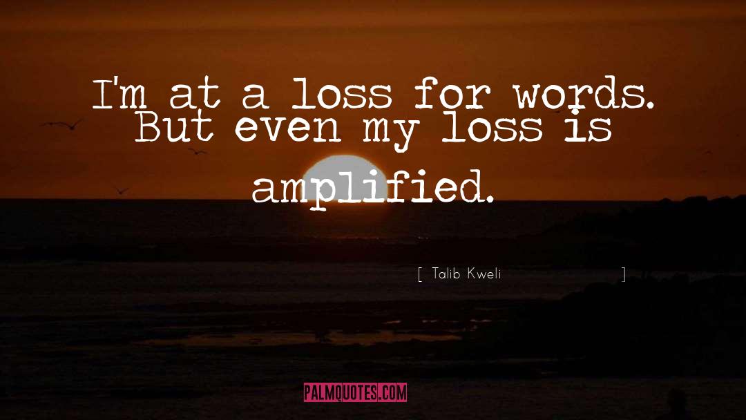 Talib Kweli Quotes: I'm at a loss for