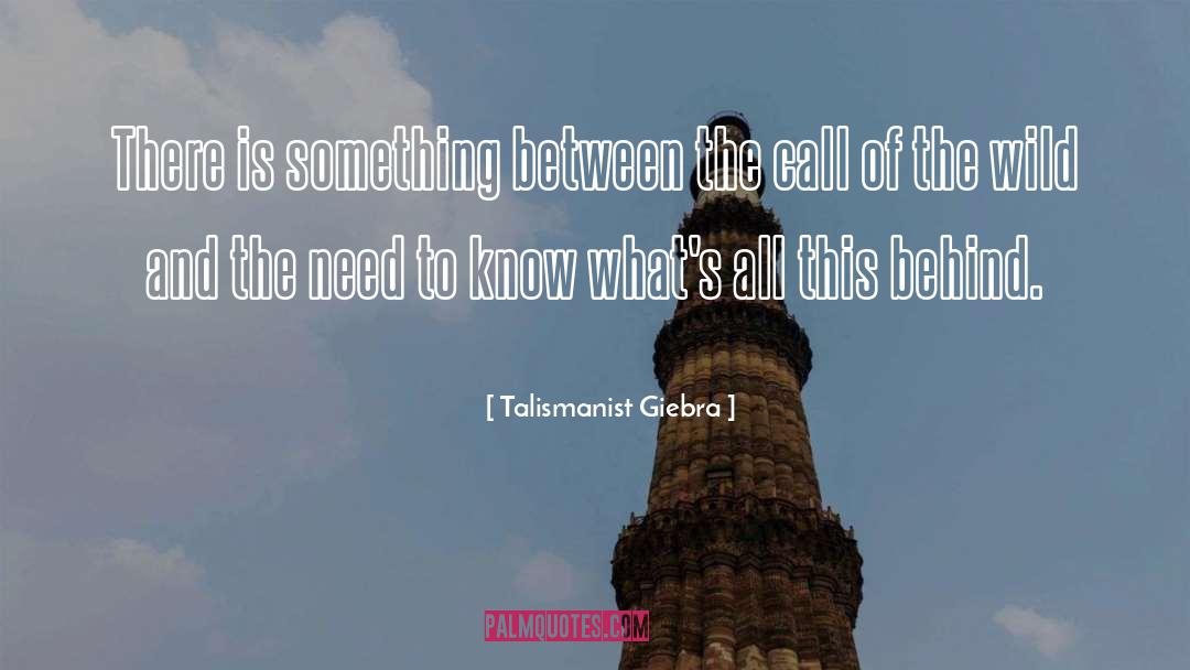 Talismanist Giebra Quotes: There is something between the
